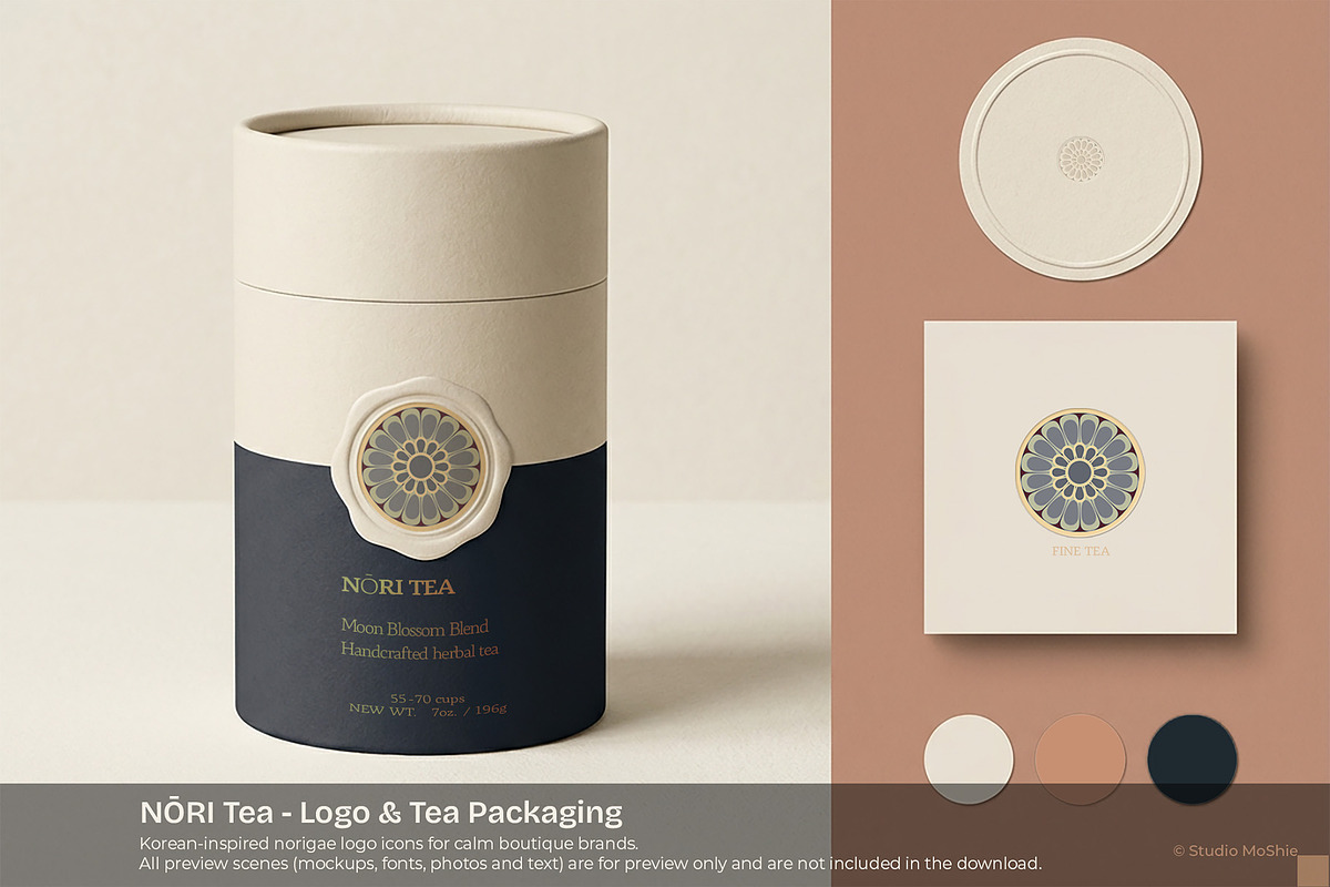 Korean Knot & Norigae Logo Icons, an Outline Icon by studio MoShie (Photo 2 of 5)