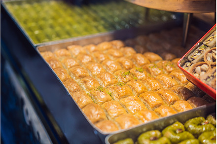 Traditional oriental sweet pastry, a Food & Drink Photo by Elizaveta Galitskaya