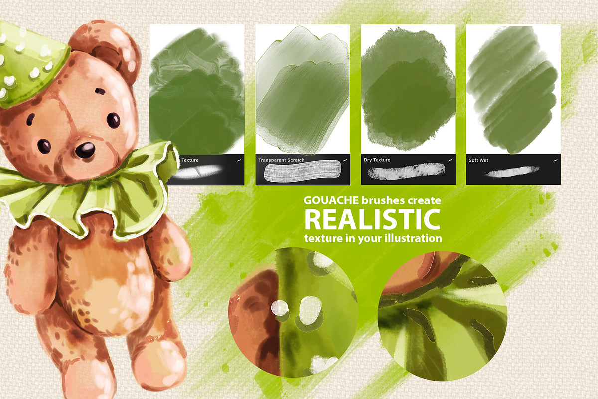 PROCREATE GOUACHE STUDIO, a Brush Add-On by AlexandraArt (Photo 6 of 11)