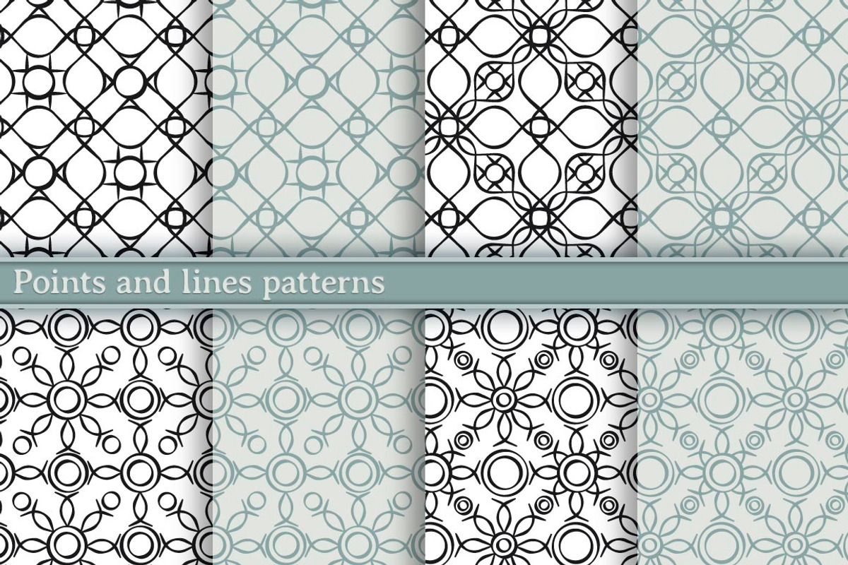 Points and lines patterns, a Pattern Graphic by javi.ruiz | Creative Market