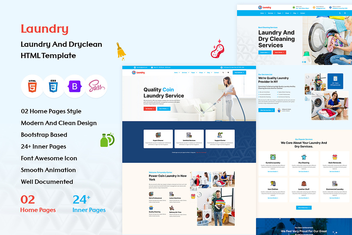 Laundry & Dry Clean HTML Template, a HTML Template by CodexCoder Themes