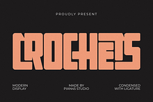 Crochets - Condensed Display Font