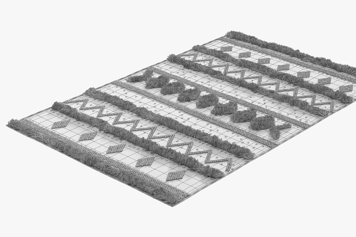 nuLOOM Black Wool Raised Geometric S, a Furniture 3D Model by 3dmitruk (Photo 16 of 17)