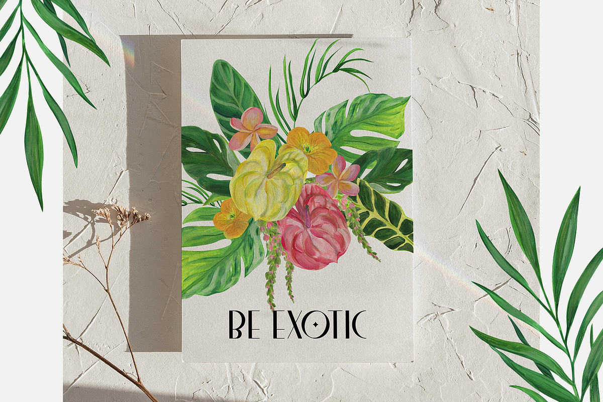 Extravagant Tropics Gouache Florals, a Seasonal Illustration by Catch the Dream Art (Photo 4 of 12)