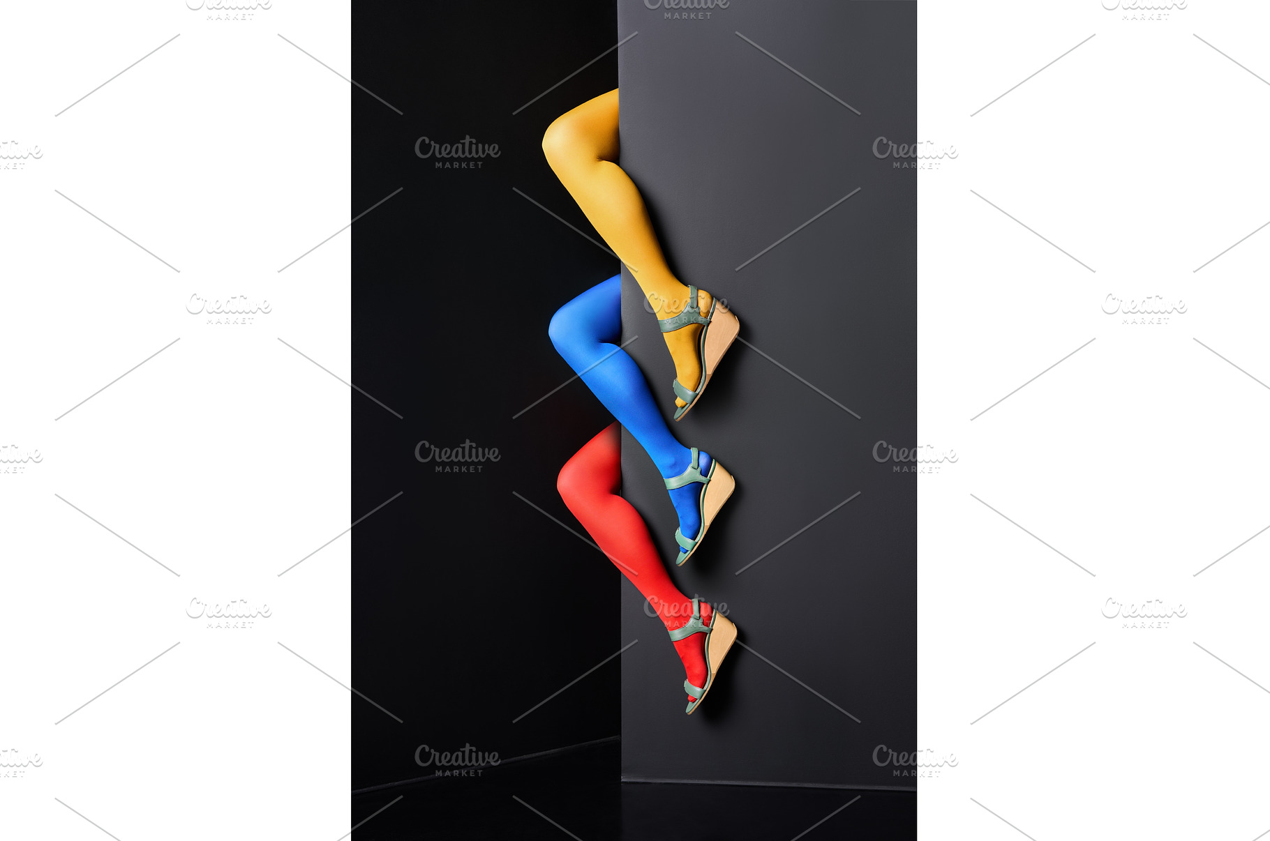 Female legs in colorful tights and, a Beauty & Fashion Photo by Gladkov photography