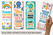Teacher Appreciation Bookmarks, a Background Graphic by Libby Wishes (Thumbnail 1 of 3)