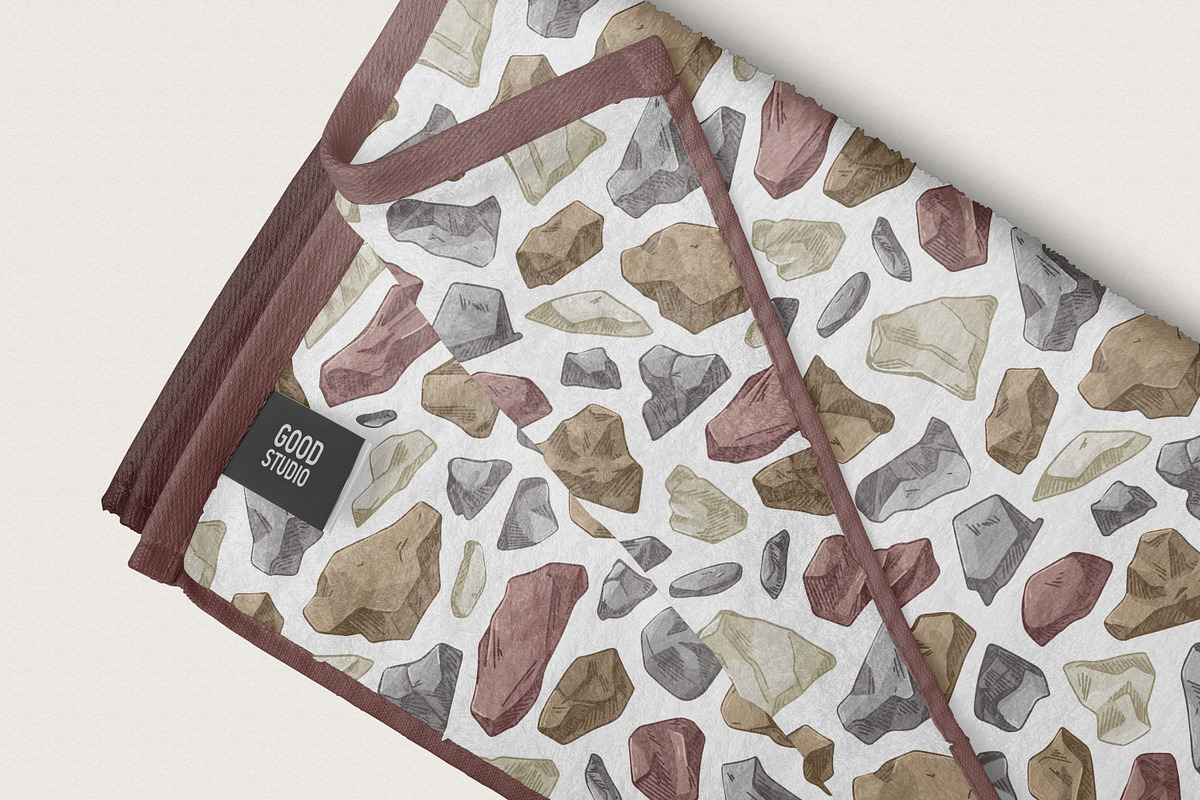 Stones and rocks seamless patterns, a Pattern Graphic by Good Studio (Photo 6 of 9)