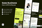Figma SAAS Mobile Landing Page, a Websites & App Template by SLAB! Design (Thumbnail 1 of 4)