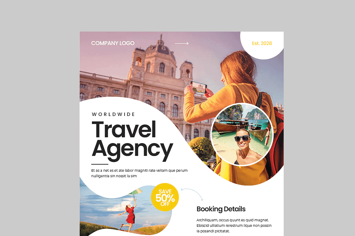 Tarvel Agency Flyer Template, a Flyer Template by MightyDesign (Photo 4 of 8)