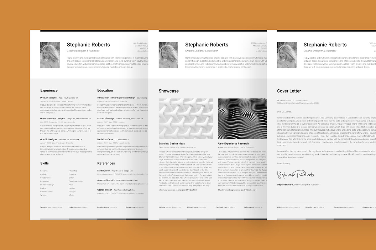 Professional Resume Set 1 Horizontal, a Resume Template by DEFNST (Photo 9 of 9)