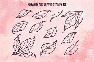 Floral Procreate Stamps For Tattoo