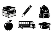 Back To School Silhouette Bundle, an Illustration by Designer_Momina (Thumbnail 17 of 51)