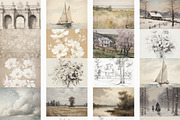 Minimalist Vintage Prints & Posters, a Background Graphic by Laras Wonderland (Thumbnail 9 of 12)