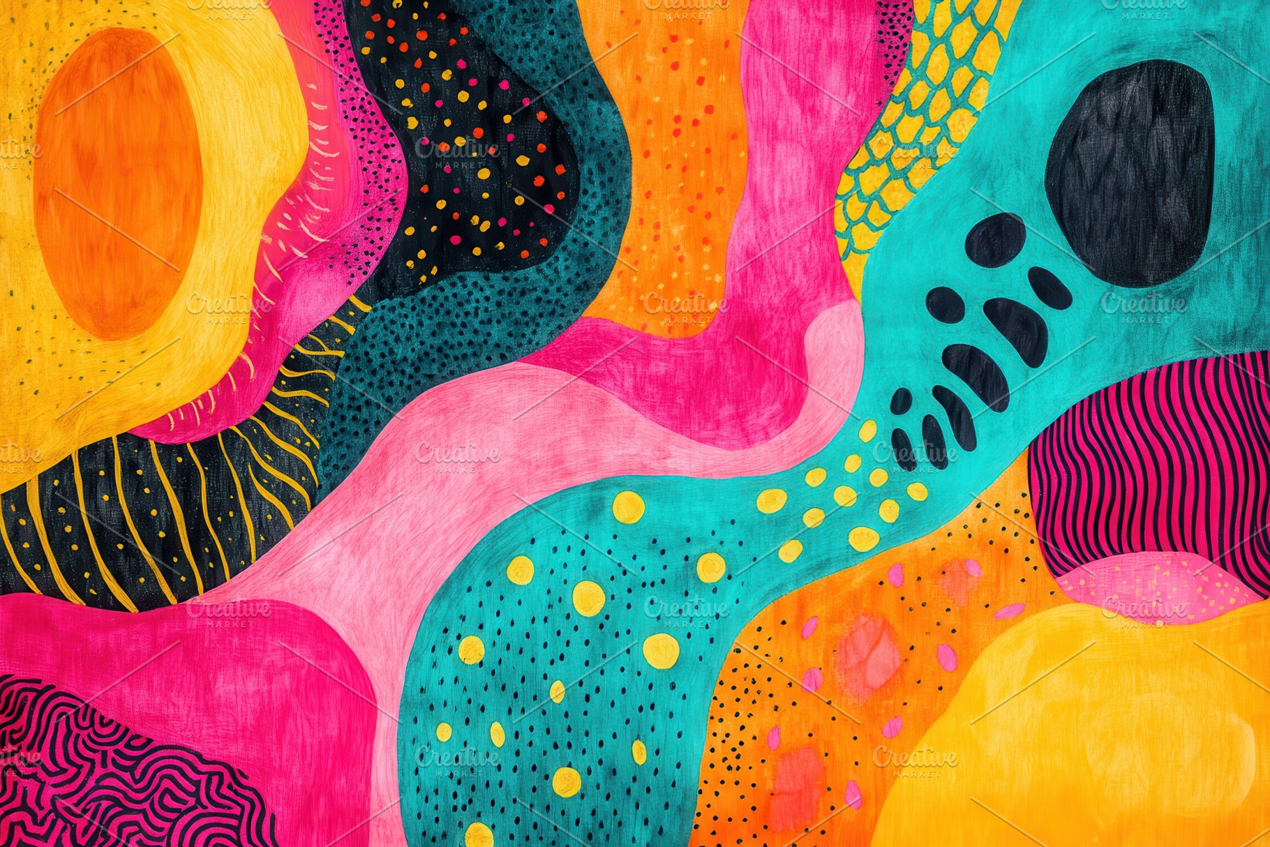 Abstract colorful artwork vibrant sh, a Photo by Pixeness Studio