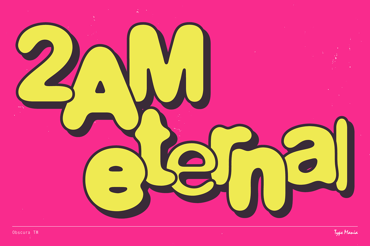 Obscura TM – Automatic Blurry Type, a Sans Serif Font by Type Mania (Photo 7 of 15)