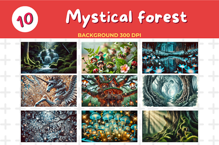 Mystical Forest Setting Background