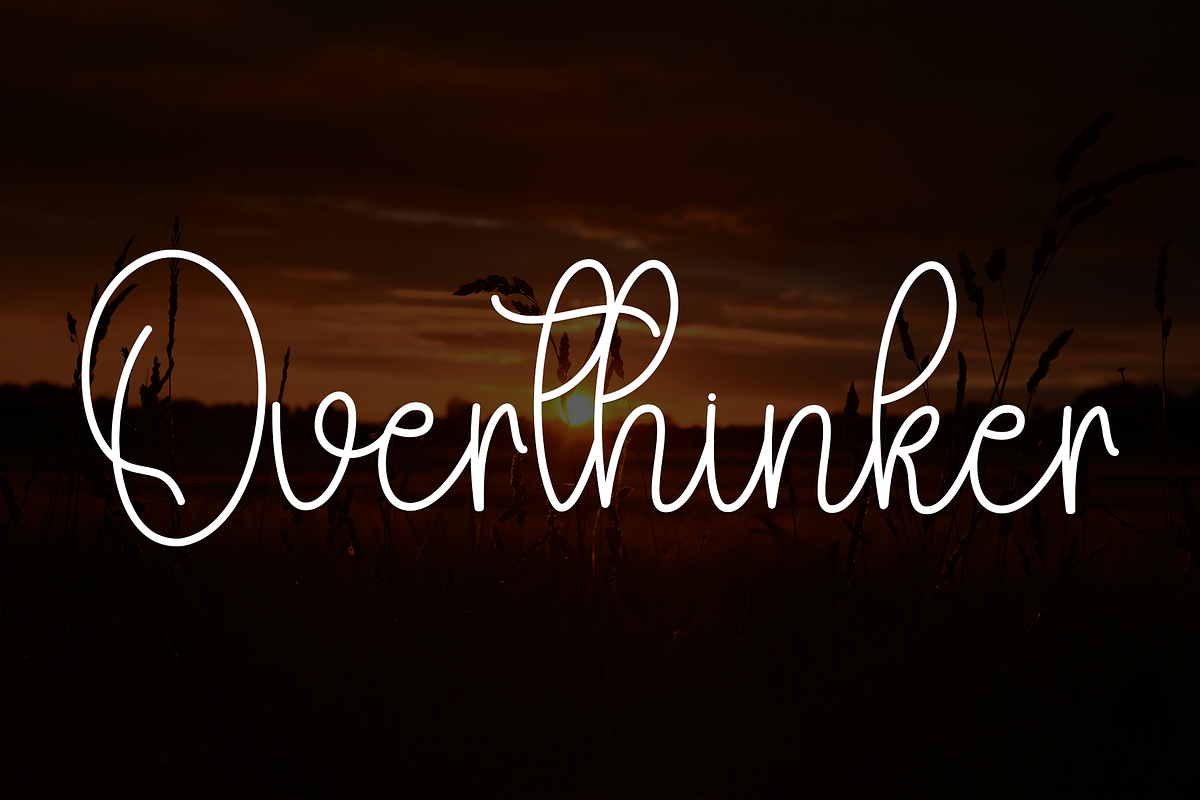 Overthinking Moment, a Handwritten Font by InermediaSTUDIO (Photo 8 of 8)