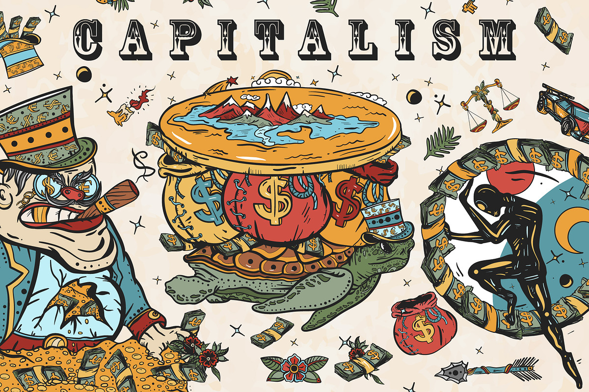 Capitalism old school tattoo, a Graphic by intueri (Photo 1 of 7)