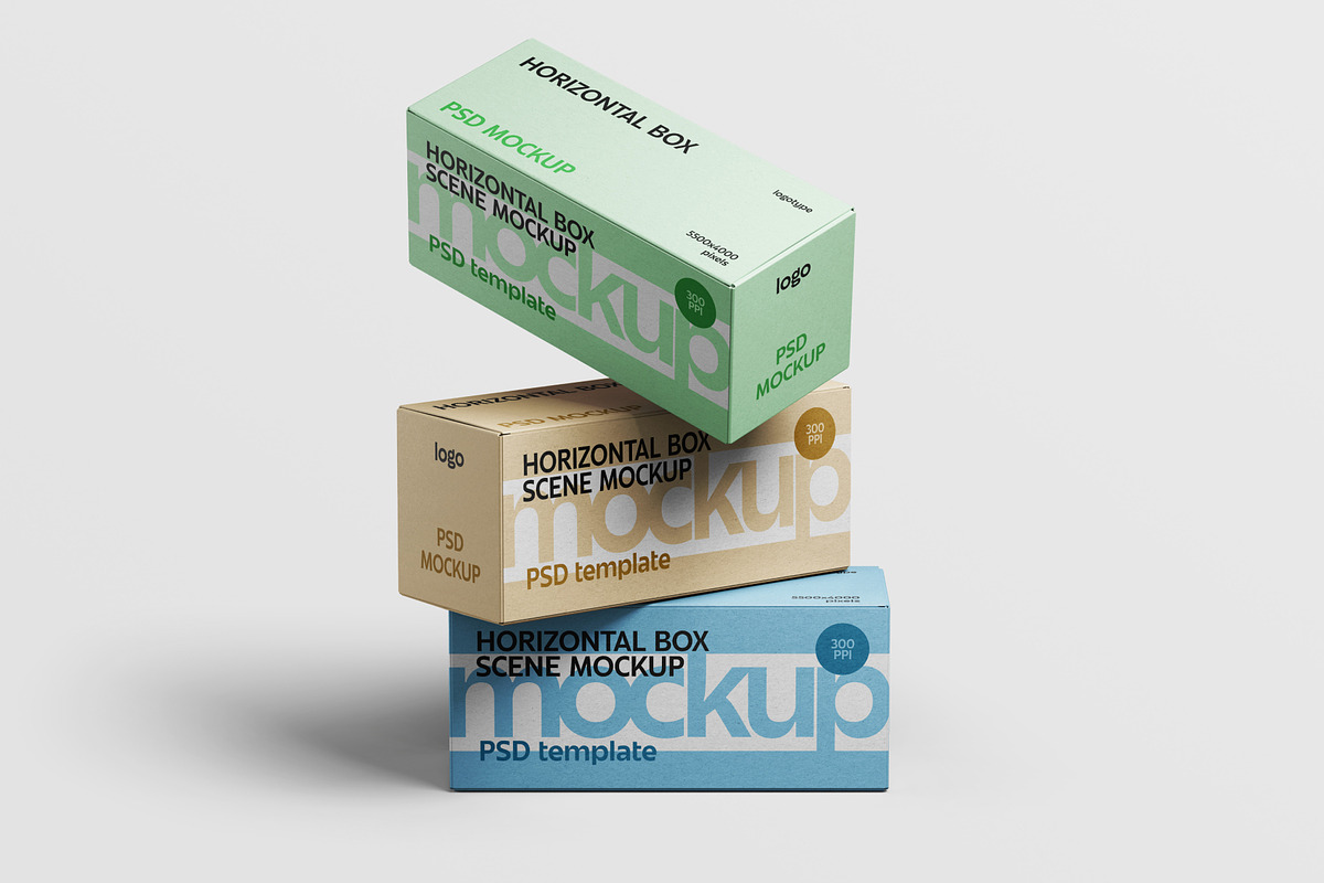 Box Packaging Mockup Set, a Packaging Mockup by mockupatelier (Photo 4 of 9)