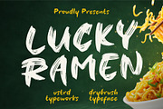 LUCKY RAMEN - Dry Brush Font, a Font by VASTARD STUDIO (Thumbnail 1 of 9)