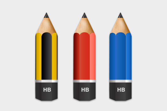 3 Pencil Icons