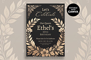 Elegant Birthday Canva Invitation, an Invitation Template by M9 Design (Thumbnail 1 of 5)