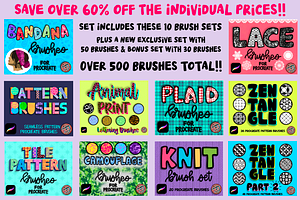 Big Procreate Pattern Bundle