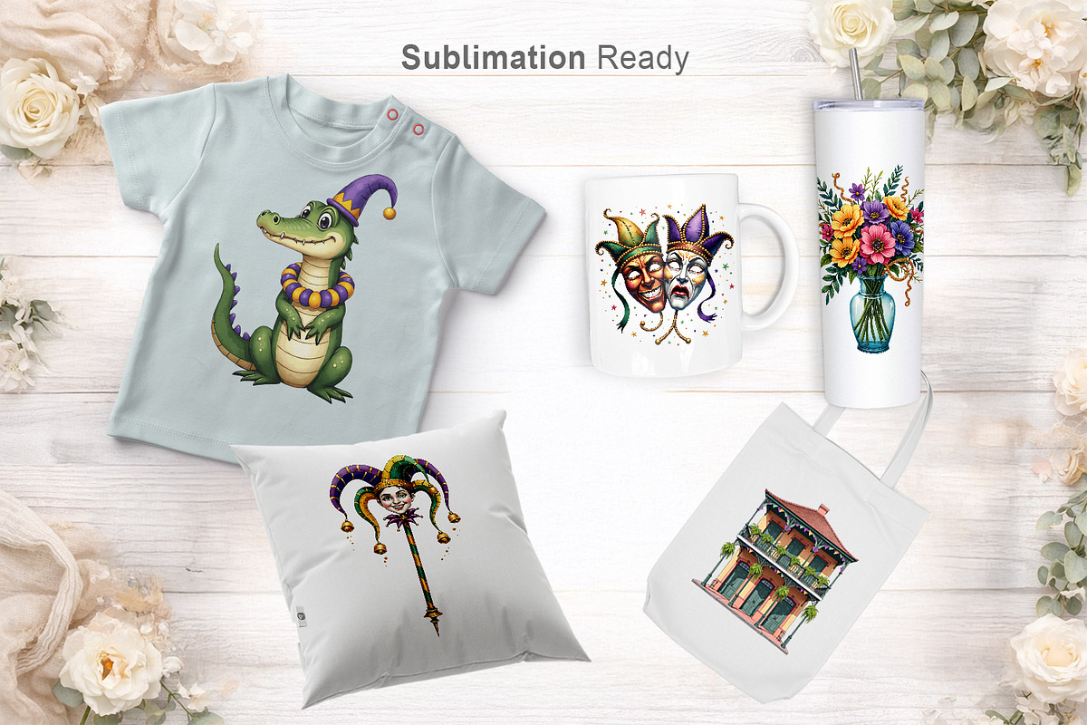 Mardi Gras Watercolor Clipart, an Illustration by Artnoy (Photo 6 of 8)