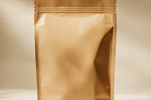 Craft brown bag packaging with ziplock, a Photo by AlyaAnd