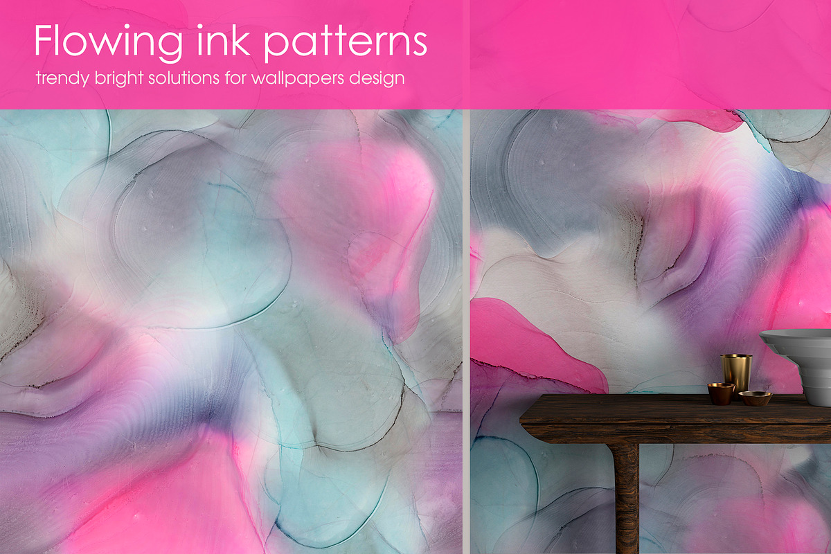 Flowing ink seamless patterns, a Pattern Graphic by ANAKOTO (Photo 9 of 11)