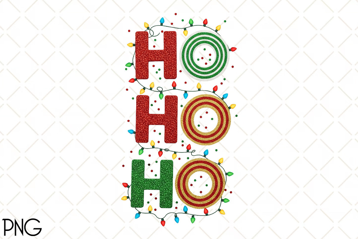 Ho Ho Ho PNG - Christmas Lights, an Illustration by Black Bird Studio (Photo 1 of 4)