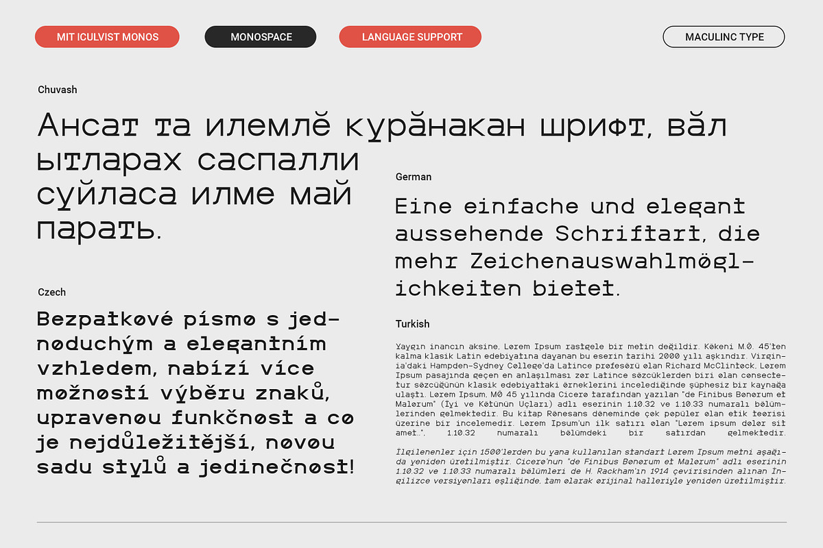 MIT Iculvist Monos Expanded, a Sans Serif Font by Maculinc Type (Photo 9 of 11)