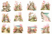 whimsical summer pathway Clipart, an Illustration by Designworld (Thumbnail 4 of 8)