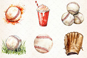 Baseball Elements Clipart, an Illustration by Libby Wishes (Thumbnail 4 of 6)