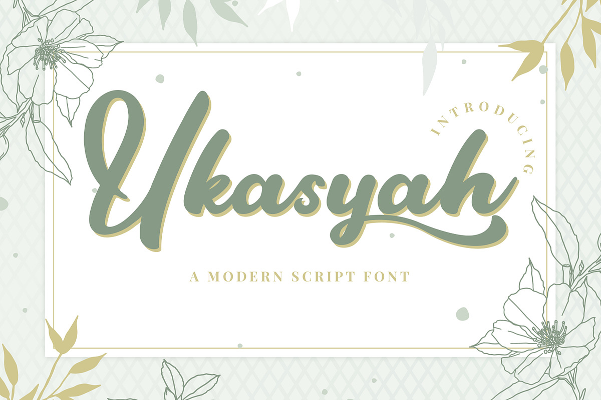 Ukasyah a Modern Calligraphy Font, a Script Font by Javatype Studio (Photo 1 of 11)