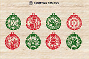 Christmas Bulbs Cutting File SVG, an Illustration by defarmerdesign (Thumbnail 2 of 5)