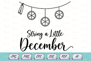 Dried Orange Garland December Quote