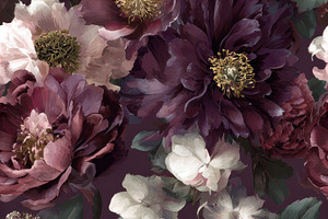 Dark Plum Floral Seamless Pattern, a Pattern Graphic by Virgo Studio