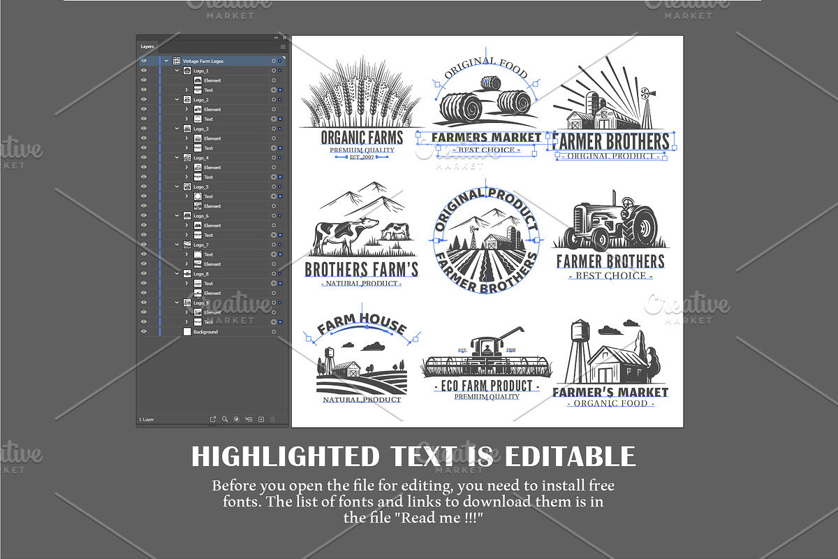 18 Farm Logos Templates, a Branding & Logo Template by Art Design (Photo 10 of 11)