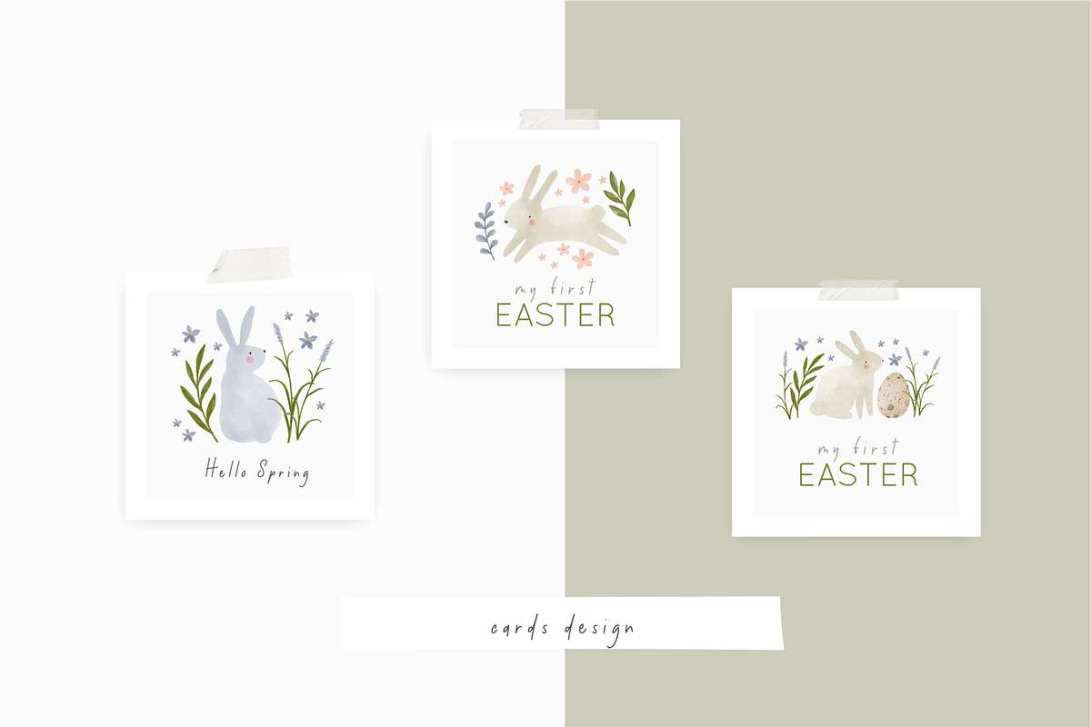 Happy Easter! Watercolor spring set, an Animal Illustration by Cute And Wild (Photo 5 of 8)