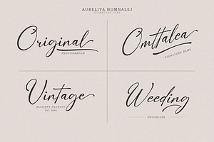 Aureliya Homnalej Elegant Script