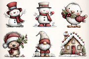 Whimsical Christmas Clipart Bundle, an Illustration by Dream Creation (Thumbnail 5 of 7)
