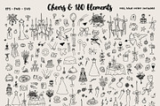 Whimsical wedding hand drawn clipart, a Decorative Illustration by Madiwaso (Thumbnail 3 of 16)