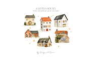 Watercolor Christmas Scenes, an Animal Illustration by Twigs and Twine (Thumbnail 3 of 15)