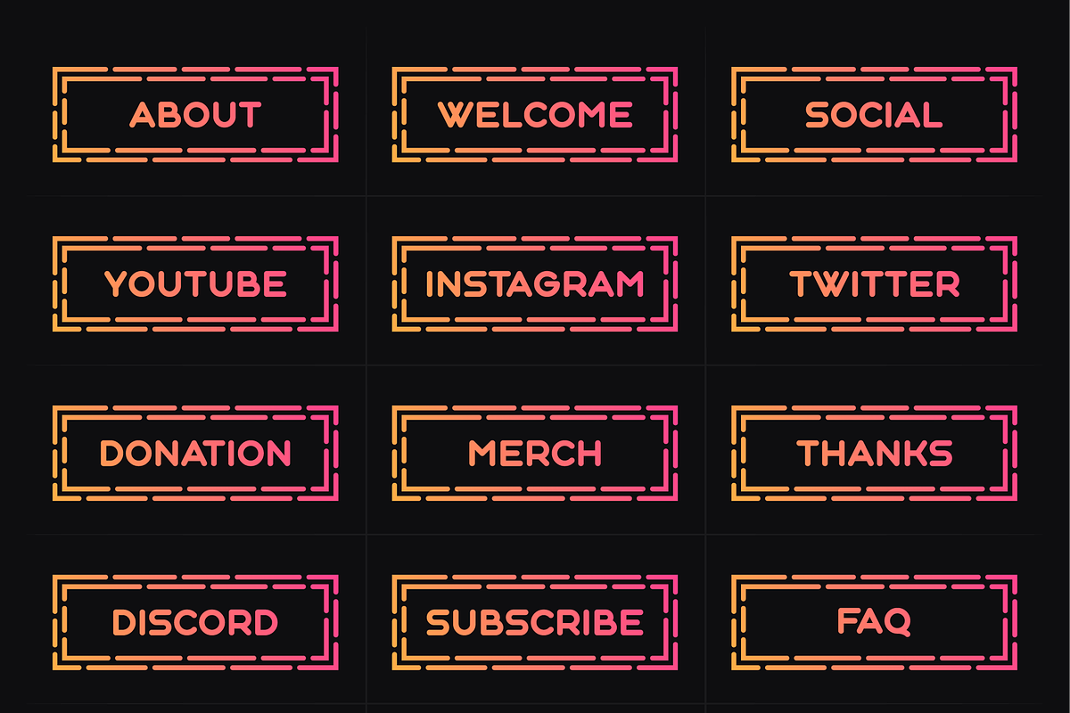 Roundy | 18 Twitch Panels, a Social Media Template by SageDsgn (Photo 2 of 6)