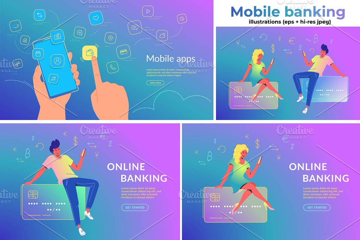 Mobile banking and payments online, a Finance Illustration by Julia Tim (Photo 1 of 5)