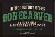 MHM Bone Carver, a Sans Serif Font by letrasdegs (Thumbnail 1 of 8)