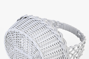 Wicker Basket 04 White Color