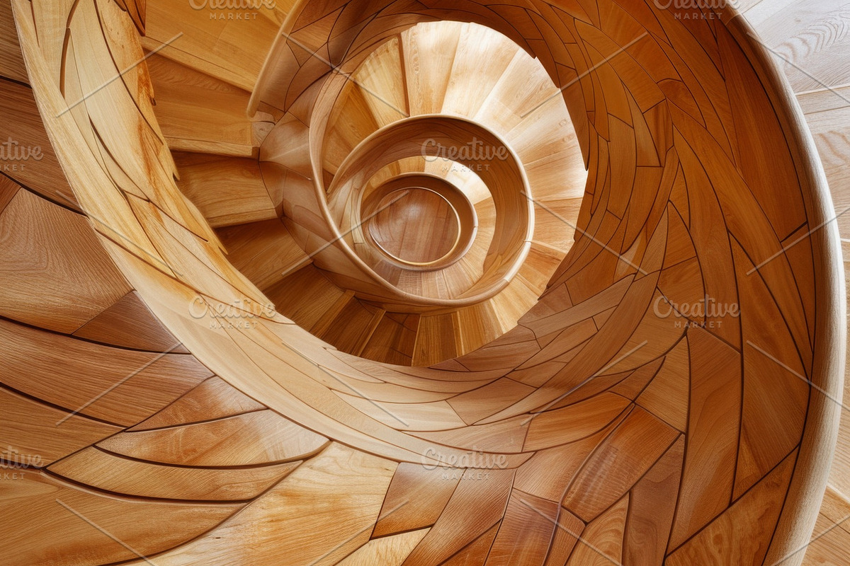 69 Spiral wooden staircases, an Architecture Photo by Handmadefont (Photo 68 of 73)