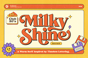 GC Milky Shine - 80's Serif Retro, a Serif Font by Glyphonic (Thumbnail 1 of 15)